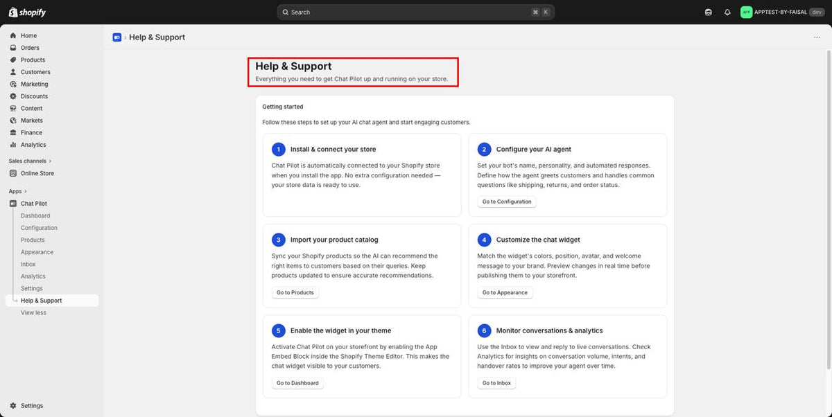 Integrated Help & Support Hub